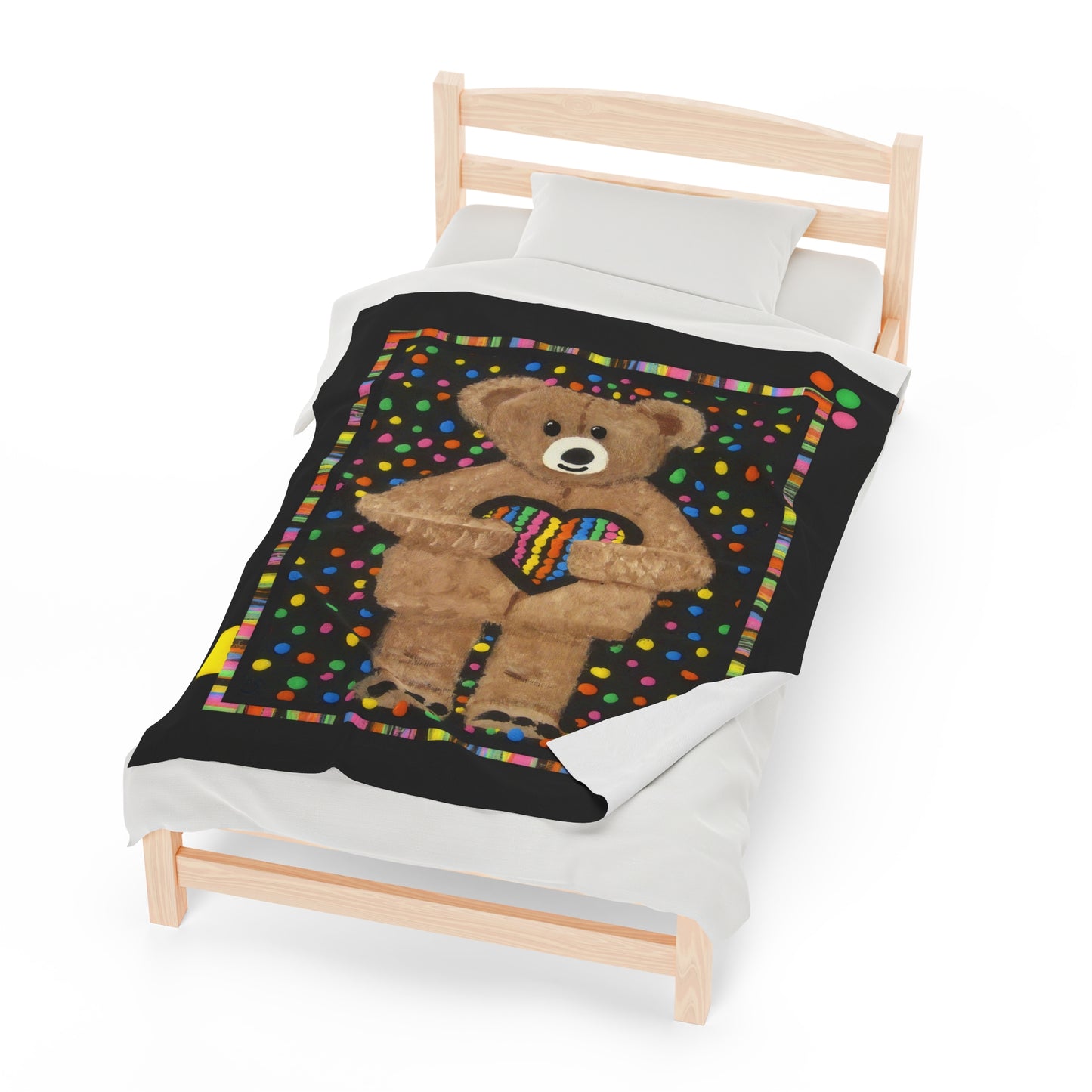 "Gumball Bear"  50" x 60" Velveteen Plush Art Blanket