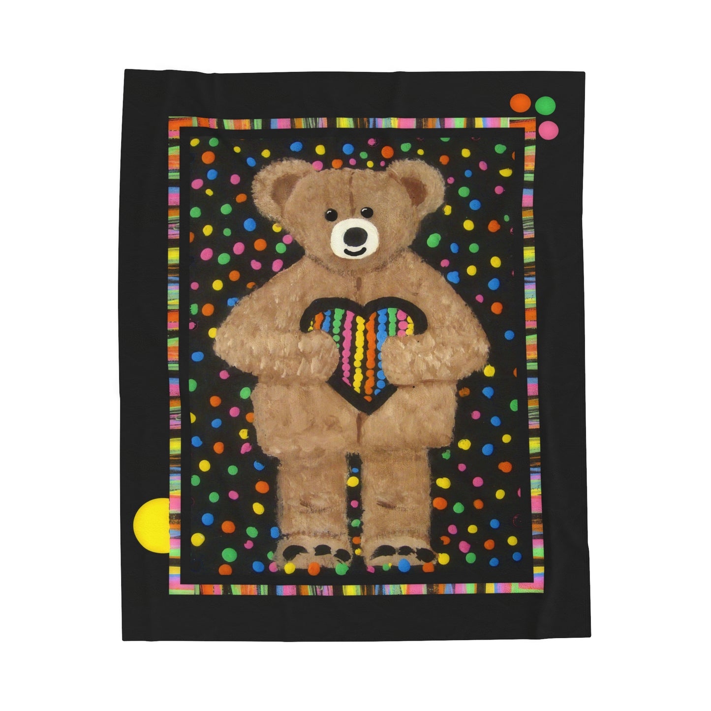 "Gumball Bear"  50" x 60" Velveteen Plush Art Blanket