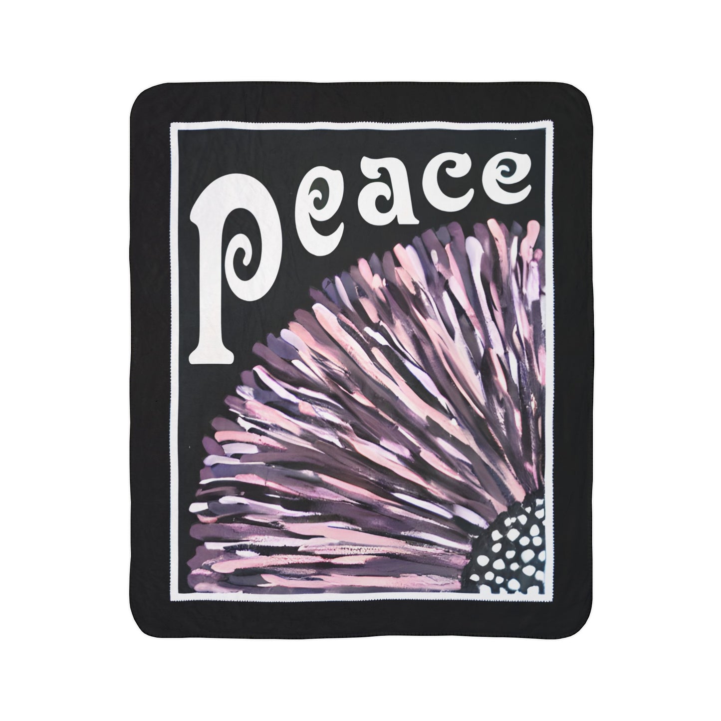 " Peace"  50" x 60" Fleece Sherpa Art Blanket