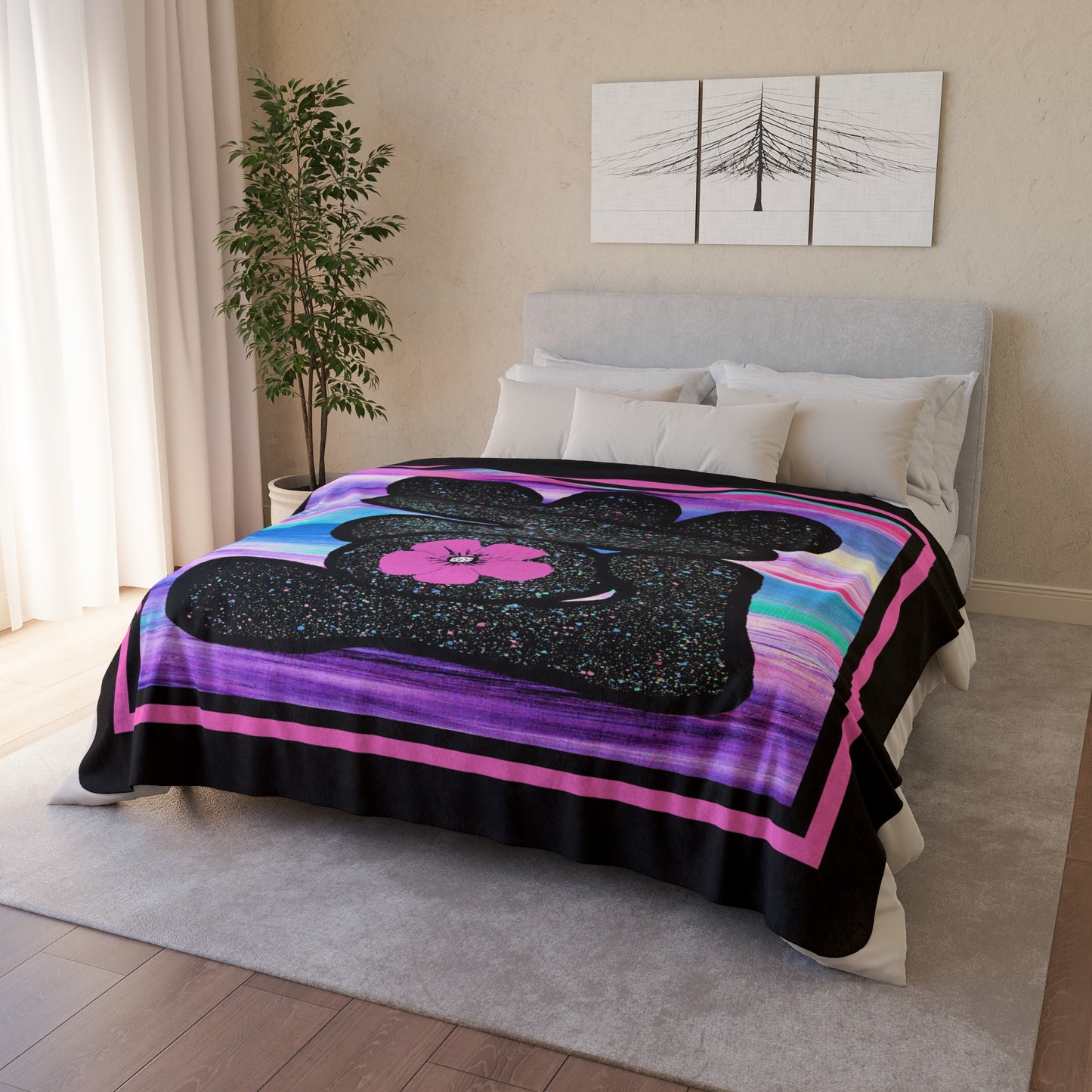 "Love"  60" x 80" Fleece Sherpa Art Blanket