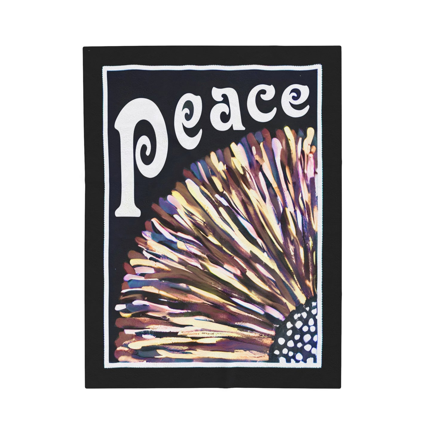 "Peace"  30" x 40" Velveteen Plush Child's Blanket