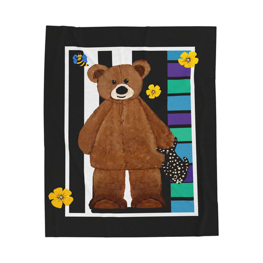 "Life is Good"  50" x 60" Velveteen Plush Art Blanket